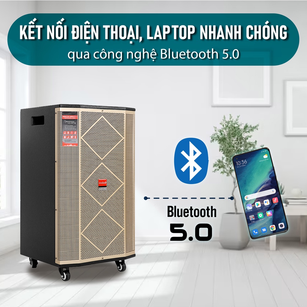 Loa kéo karaoke Mobell 7080-OL loa 3 đường tiếng công suất 1000W tặng kèm 2 micro bảo hành 12 tháng