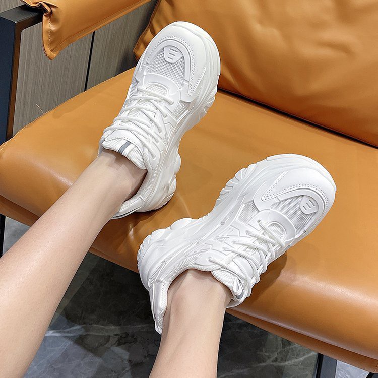 Giày full trắng nữ pha lưới, giày siêu xinh