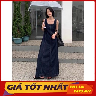 Đầm, Váy Yếm Viền Chỉ Nổi Xẻ Sau Dáng Dài  Hàng Quảng Châu M2930 - Yamy888