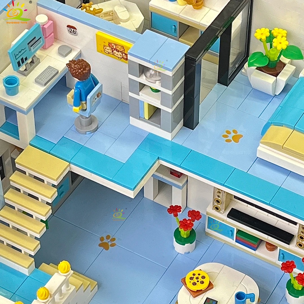 Mô Hình Đồ Chơi Lắp Ráp Nhà Búp Bê villa pet Mini Ấm Áp Sáng Tạo