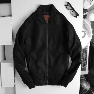 Áo da lộn năm cổ bamber .Áo khoát nam cao cấp phòng cách Hàn Quốc CEZCOSHOP