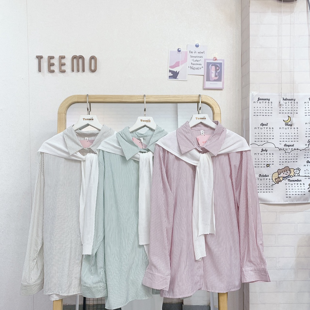 Áo sơ mi thủy thủ kẻ sọc nhỏ A162 TEEMO