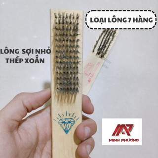 Hàng có sẵn bàn chải sắt cán gỗ dài