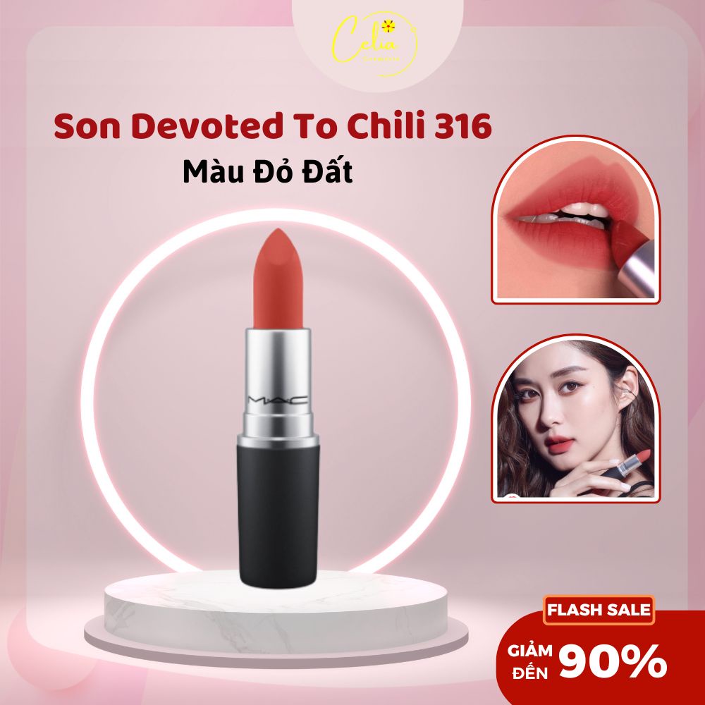 Son Mac 316 Deveted to Chili Màu Đỏ Đất