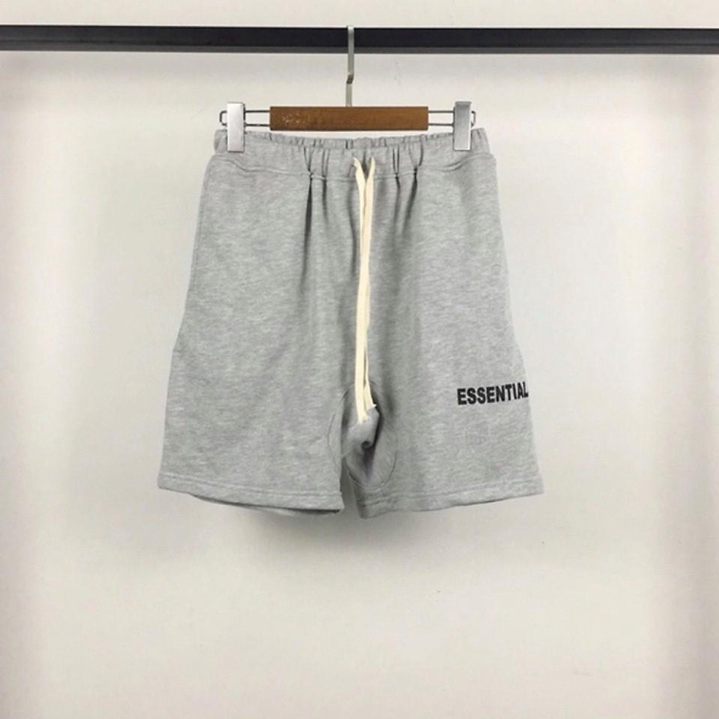 Quần short đùi local brand Ess vải thun da cá cotton unisex form rộng [Top shop]
