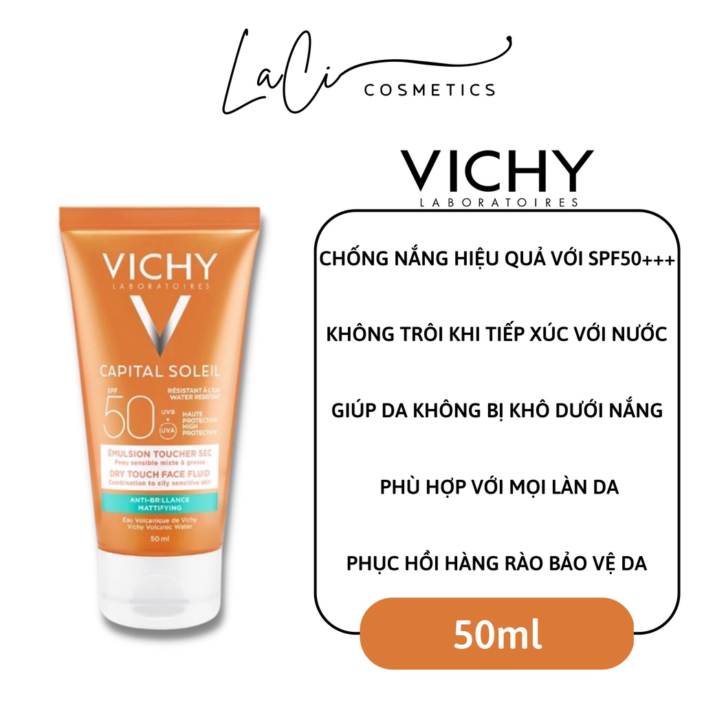 Kem chống nắng Vichy Capital Soliel SPF50 Cream Cho Da Hỗn Hợp Và Da Dầu 50ml