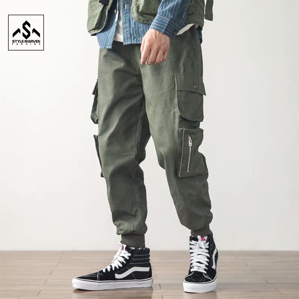 Quần jogger kaki nam túi hộp STYLE MARVEN phối khóa kéo thể thao năng động - QUAN SM027 | BigBuy360 - bigbuy360.vn