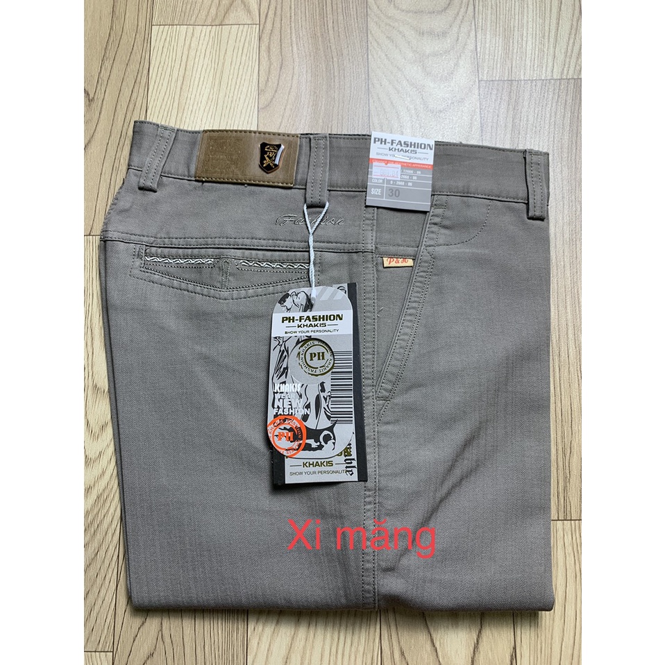 Quần kaki trung niên ống suông công sở kk968 - Xưởng may Phúc Hằng