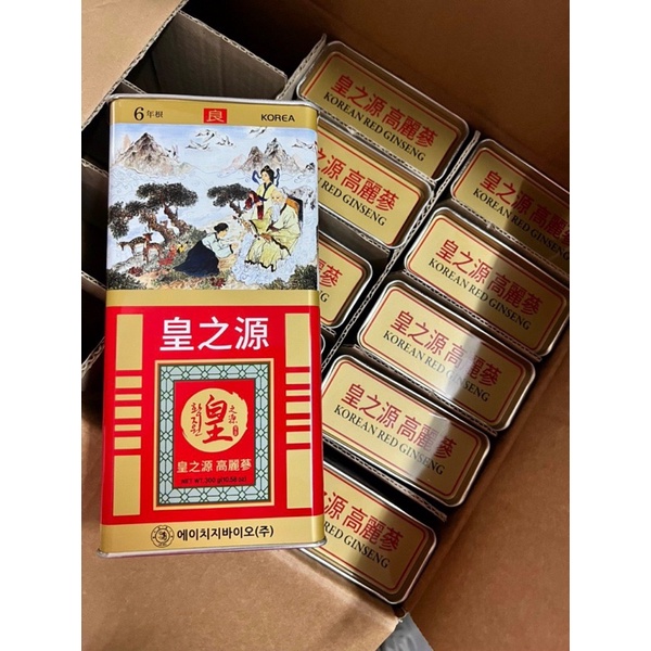 Hồng Sâm Củ Khô Hộp Sắt HG BIO Hàn Quốc