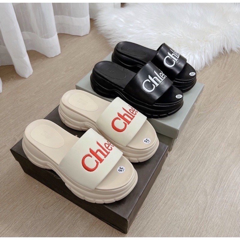 Dép nữ thời trang quai ngang bản to phong cách hiện đại đế cao U00 mẫu mới năm nay