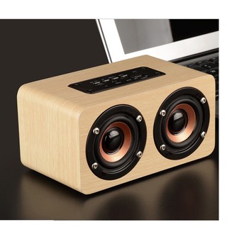 Loa Bluetooth Loa máy tính lap top điện thoại Vỏ gỗ không dây V5  Âm Thanh Stereo Sống Động MONASO