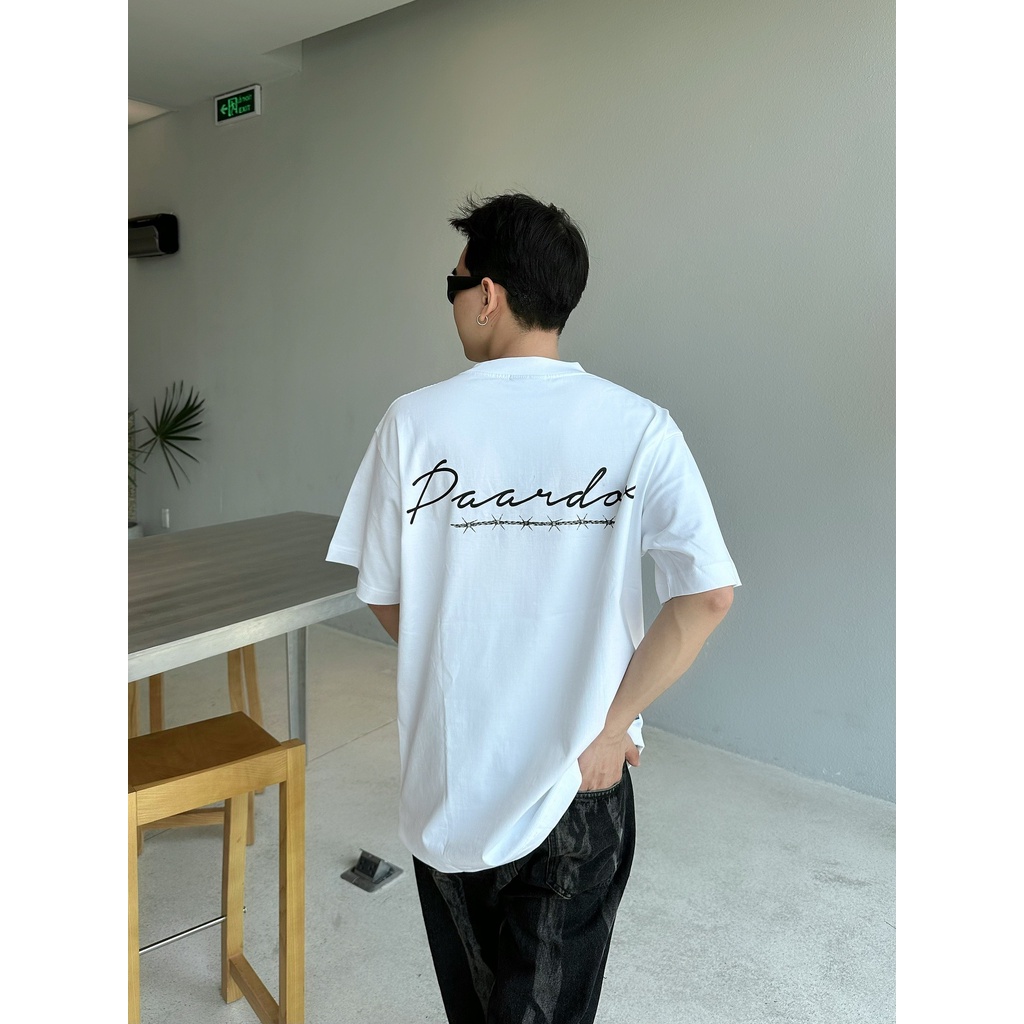 Áo thun form rộng Paradox tay lỡ - Unisex - In hình - BINDING - Đen, Trắng