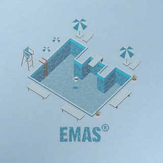 Áo Thun EMAS Pool Tee/Pastel Blue