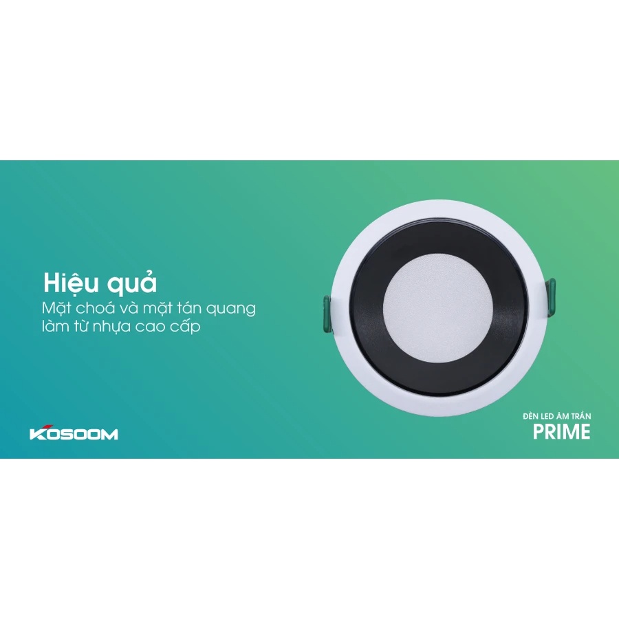 Đèn âm trần Chống Chói Chiếu Sâu KOSOOM Prime 10W, 15W, 20W, bảo hành 3 năm