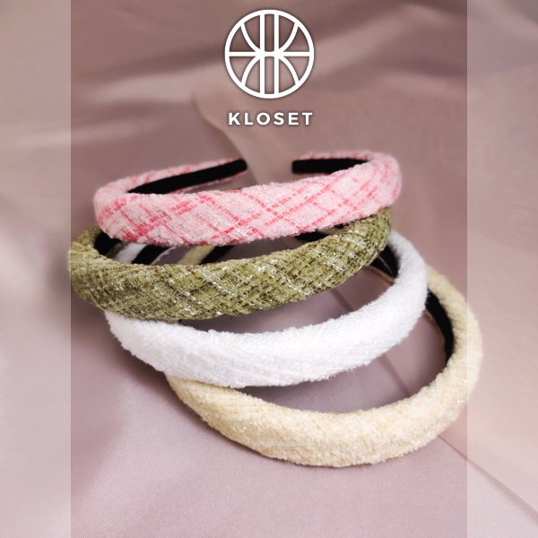 Băng đô cài tóc nữ dạ tweet chànel nhiều sắc màu trẻ trung sang chảnh đi tiệc cưới Kloset Accessories