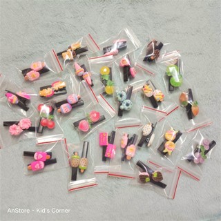 Set 2 kẹp tóc mái đính charm đáng yêu cho bé
