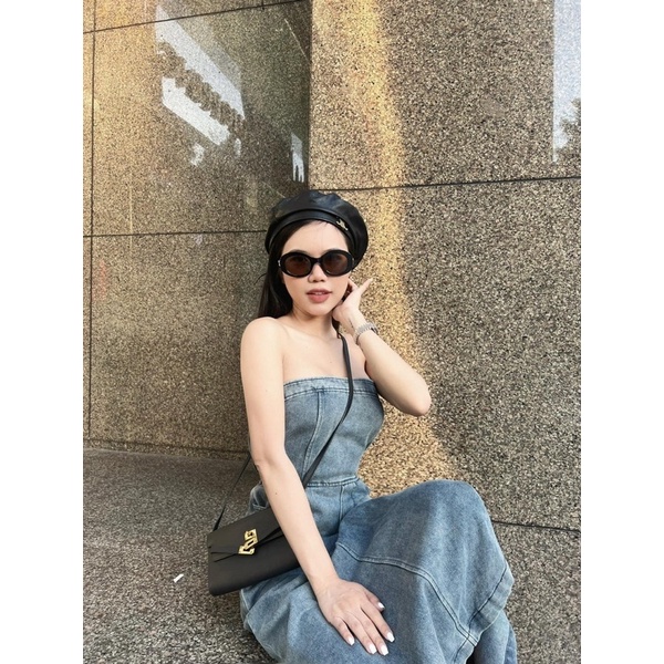 Váy Jean Cup Ngực Chun Eo