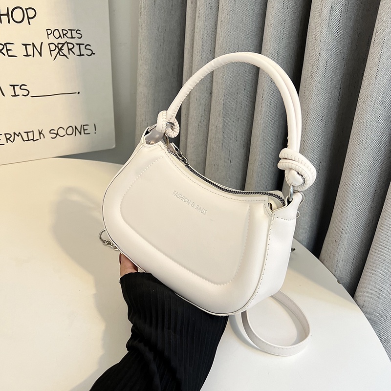 MONEY Túi đeo vai đơn Phong cách đơn giản thanh lịch Da PU màu trơn Tay cầm thoải mái Túi đeo vai Hàn Quốc cho chuyến đi chơi hẹn hò Du lịch