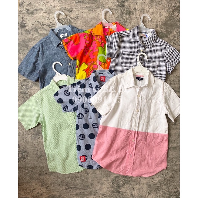 Áo sơ mi ngắn tay bé trai phong cách Hàn Quốc