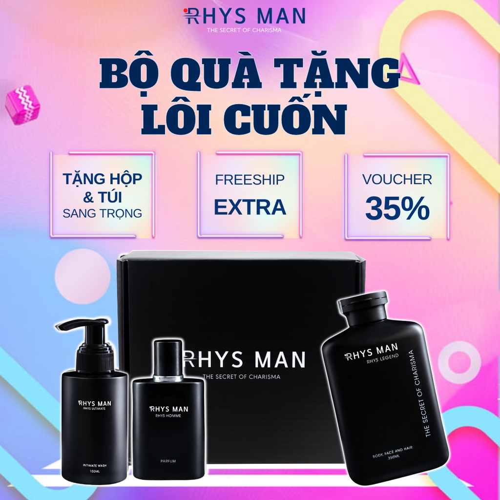 Bộ quà tặng Sữa tắm gội nam Legend 3 in 1 & Dung dịch vệ sinh nam Ultimate & Nước hoa Homme 50ml