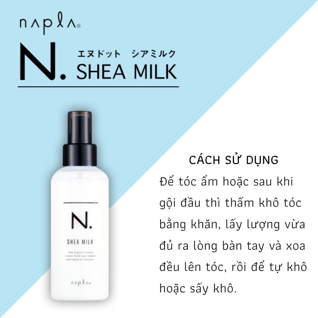Sữa dưỡng tóc xả khô Napla N. Shea Milk 150ML chính hãng
