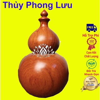 Hộp đựng tăm bầu gia đình nguyên khối gỗ hương