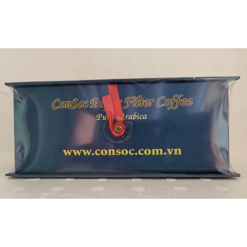 [Hộp XANH 10 phin] CÀ PHÊ PHIN GIẤY [VN] CON SOC Pure Arabica Paper Filter Coffee