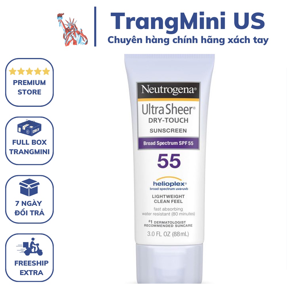 Kem chống nắng Neutrogena Ultra Sheer Dry Touch SPF 55, 88ml