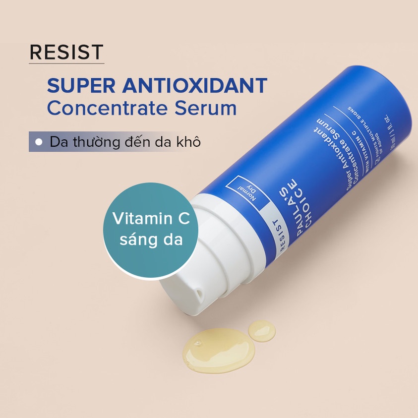 [PAULA'S CHOICE] Serum Làm Sáng Da Và Ngăn Lão Hóa Dành Cho Da Khô Resist Super Antioxidant Concentrate 30ml (Mã 7640)