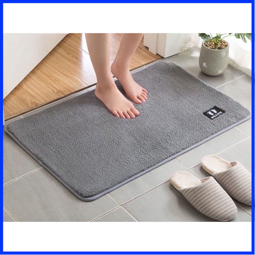 [Tổng Kho] Thảm nỉ lau chùi chân hình chữ nhật 60x40cm , thảm bàn chân  nhiều màu khosiviethieu