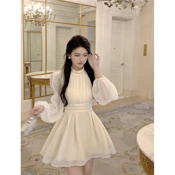 (ORDER) Đầm trắng nữ nhẹ nhàng ôm eo