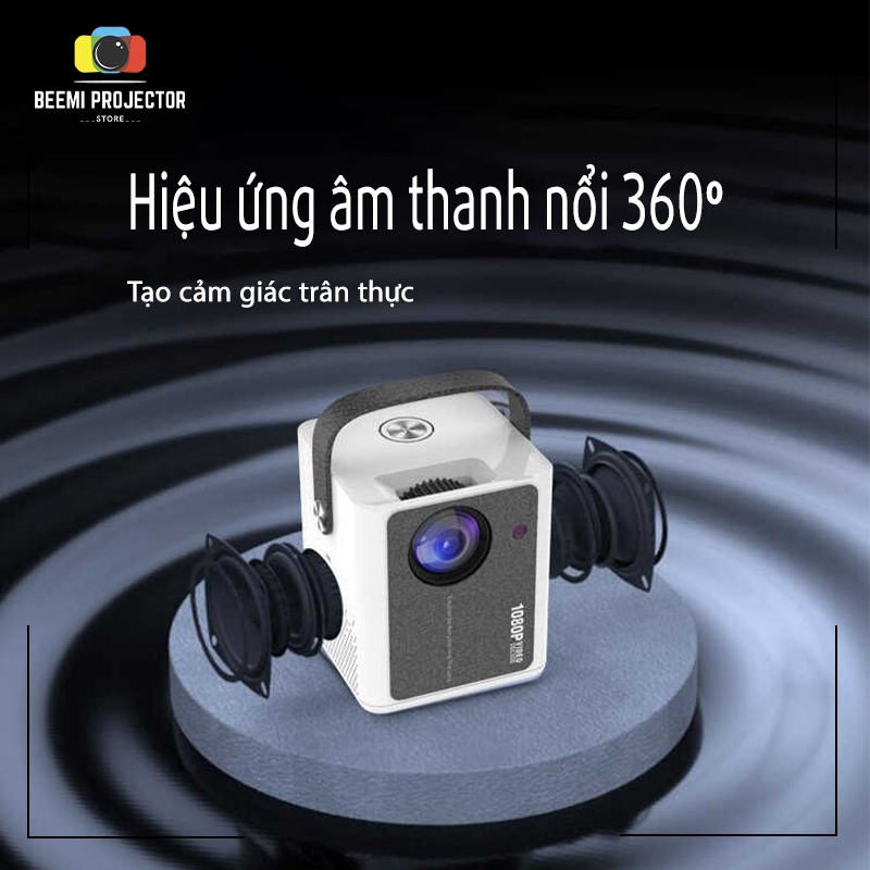 Máy Chiếu Mini Beemi X7 Full HD 1080P Kết Nối Wifi USB Hệ Điều Hành Android Bảo Hành 6 Tháng D9