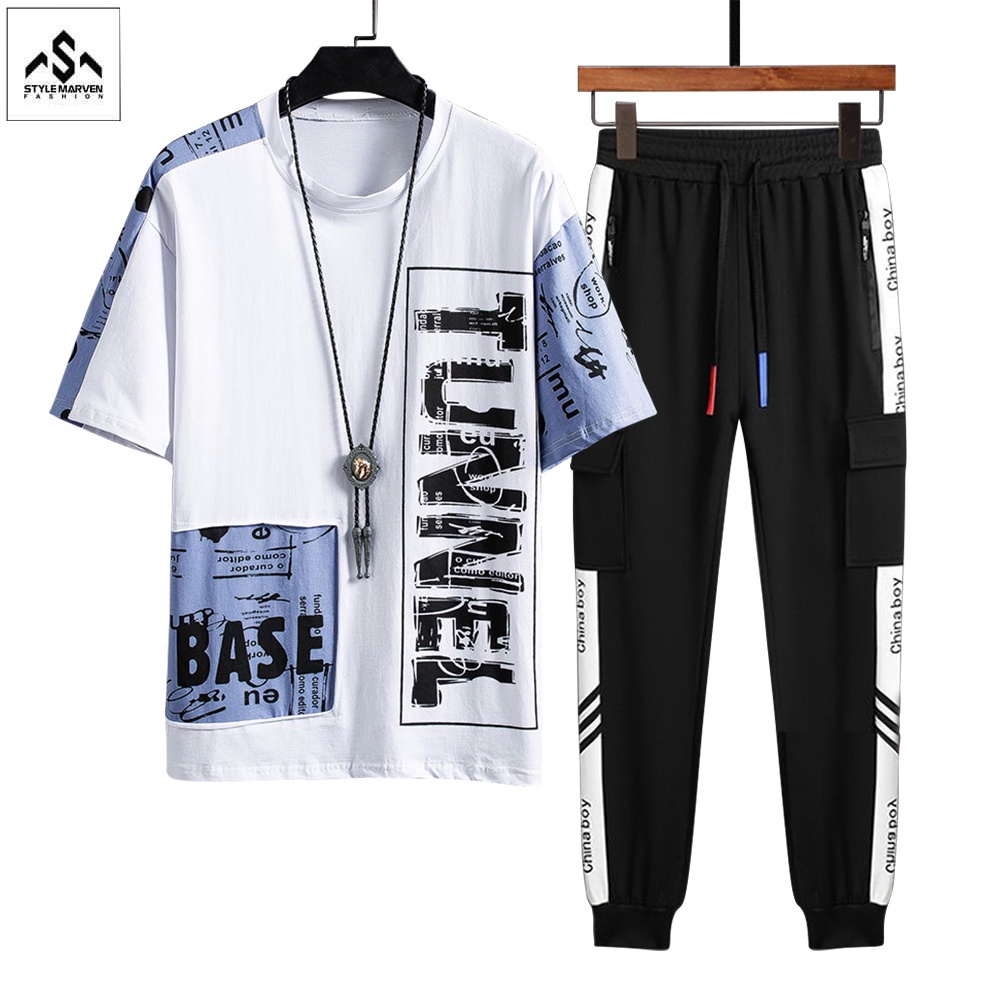 ComBo Áo Thun Nam Ngắn Tay TUNNEL Kết Hợp Quần Jogger Trẻ Trung Thời Trang STYLE MARVEN - SET NAM 90000183C2