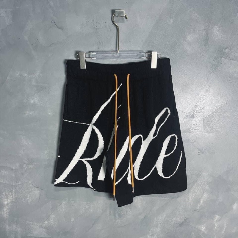 ⚡️[Hight Quality] Hàng Có Sẵn!! Short Rhude New Knit Logo-Quần Đùi Rhude Chất Liệu Dệt Kim Mỏng Rất Mượt Không Xù