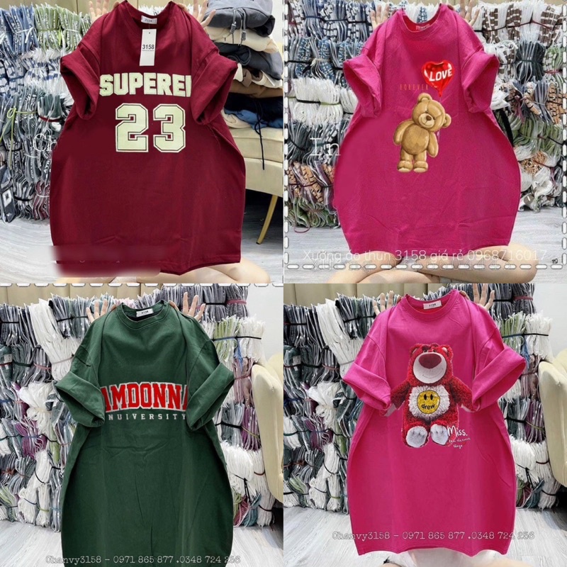 Áo Thun Nữ 3158 Form Rộng Giấu Quần , Chất Mát Không Xù Siêu Đẹp