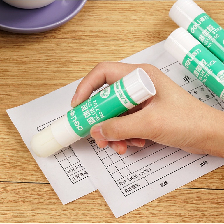 Keo khô Deli No.7101/7102/7103 chất liệu PVA đặc màu trắng