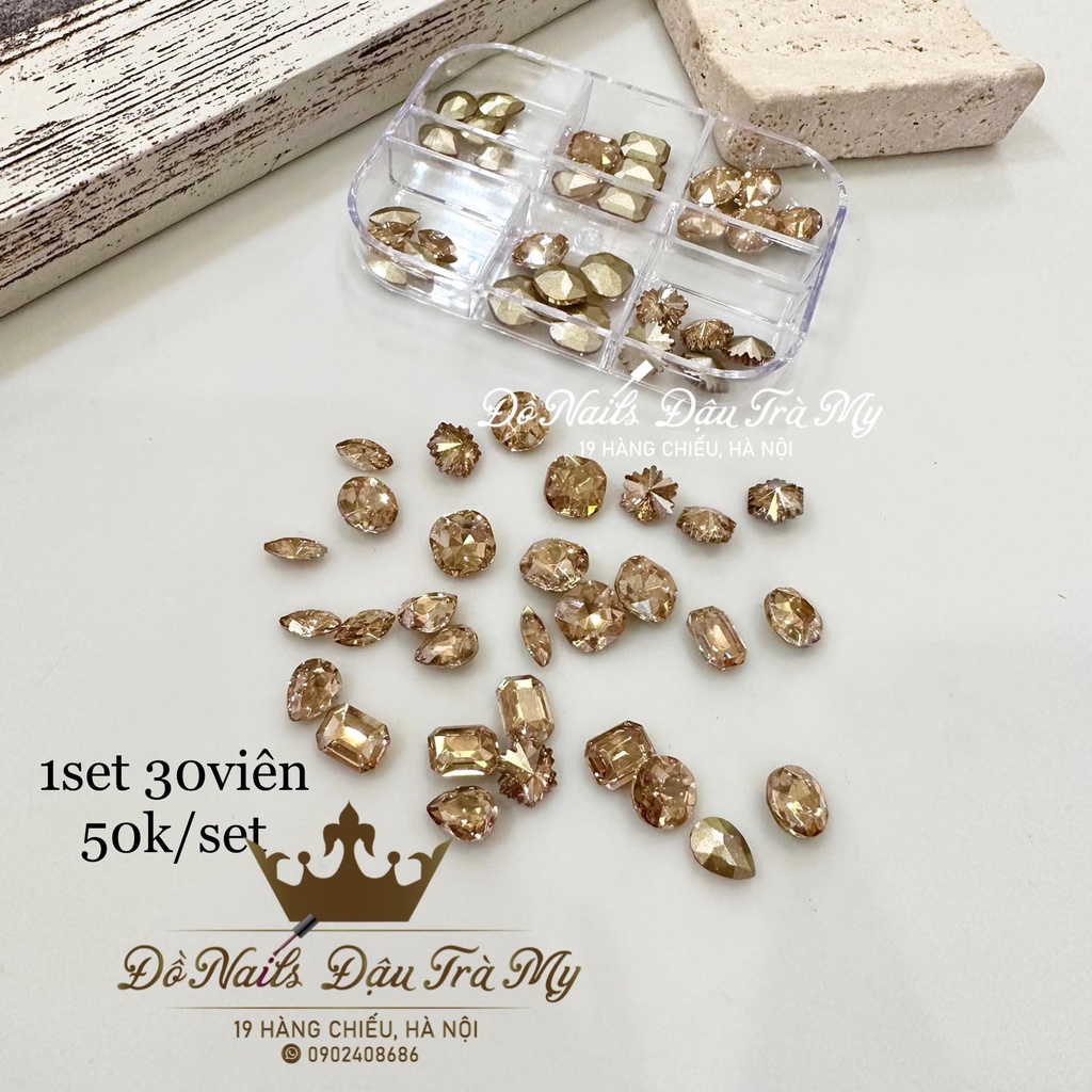 Phụ iện Nail -Khay Đá Chân Gồ Mix Hình N257