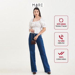 Áo kiểu nữ marc fashion cotton tay phồng rút nhún eo falh013222