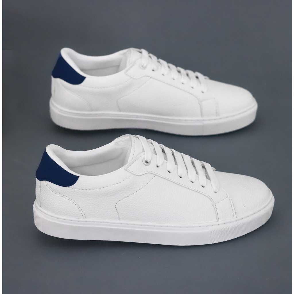 Giày thể thao nam, giày nam sneaker trắng gót đen, thể thao đế cao su đúc êm chân đã khâu chỉ chắc chắn mã TT03