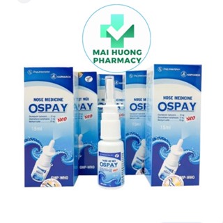 Ospay Neo - Nước xịt chống ngạt mũi, sổ mũi ngăn ngừa nước mũi, kháng khuẩn, vệ sinh mũi - Hộp 15ml d