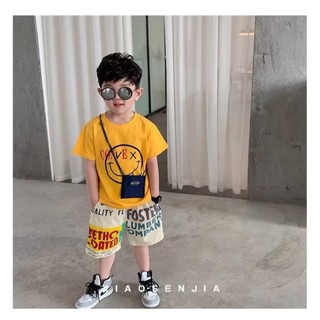[SIZE NHÍ] SÉT BỘ THUN MẶC NHÀ BÉ TRAI MẶT CƯỜI