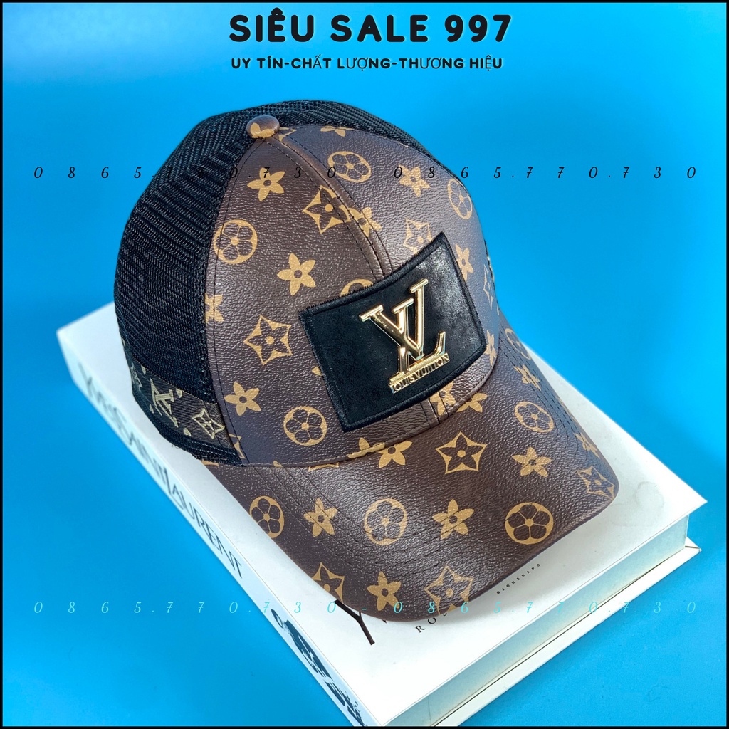 MŨ LƯỠI TRAI LLV DA PHỐI LƯỚI LOGO KIM LOẠI CAO CẤP HÀNG ĐẸP NHƯ ẢNH