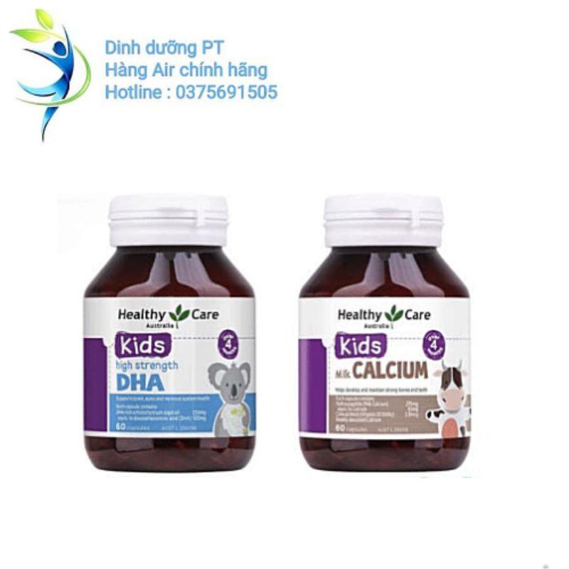 HEALTHY CARE bổ sung DHA và Canxi - Cặp đôi hoàn hảo cho bé - Xuất xứ Úc .