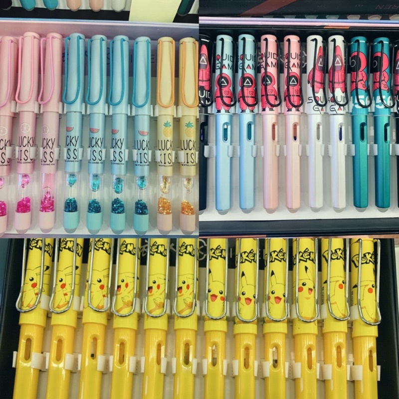 Bút máy kim tinh viết chữ đẹp,bút mực tẩy được, hình dễ thương cho bé