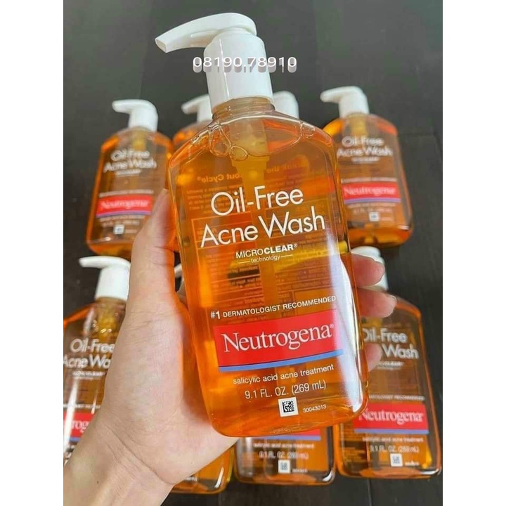 🌸🌱☘️ SỮA RỬA MẶT NEUTROGENA OIL-FREE ACNE WASH 269ML USA 🌸🌱☘️