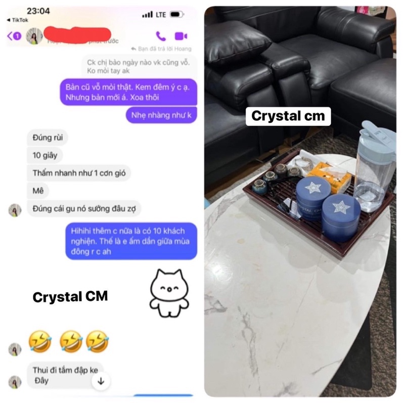 KEM CỐT DẺO MẪU MỚI TRẮNG X5 CRYSTAL CM 500G