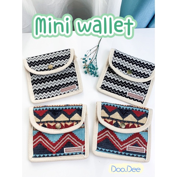 A Ví thổ cẩm mini đựng tiền nhỏ gọn/ DooDee Handmade