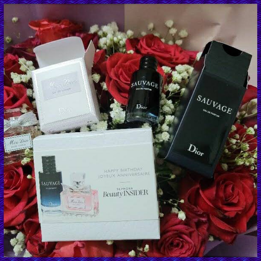 Set Nước Hoa Sephora Beauty Insider: Nước Hoa Nam Dior Sauvage EDP 10ml + Nước Hoa Nữ Miss Dior EDP 5ml