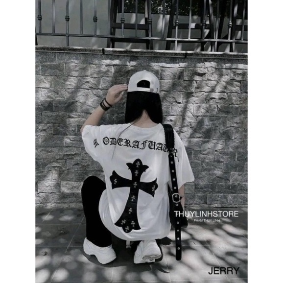 Áo Phông Nam Nữ Premium Cotton in Chữ Chrome Hearts Chữ Thập Nam Nữ. Áo Phông Chữ Thập Nam Nữ Hotrend 2023