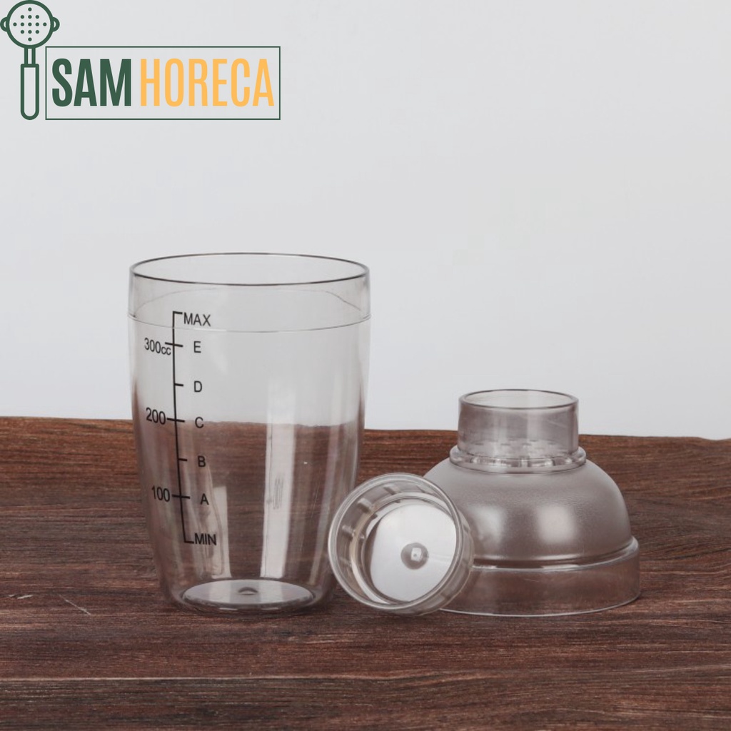 Bình Lắc Shaker Pha Chế Nhựa Chia Vạch Đen Hàng Cao Cấp   - Sam Horeca